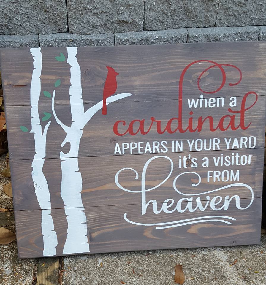 When a cardinal appears in your yard it's a visitor from heaven