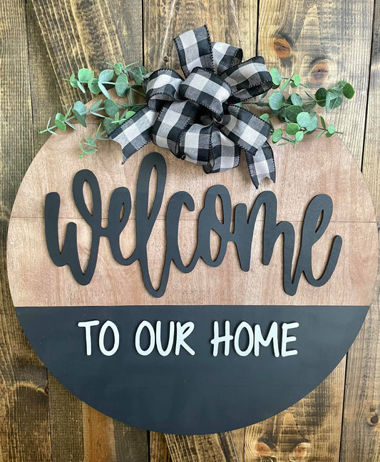 3D Door hanger Welcome to our home