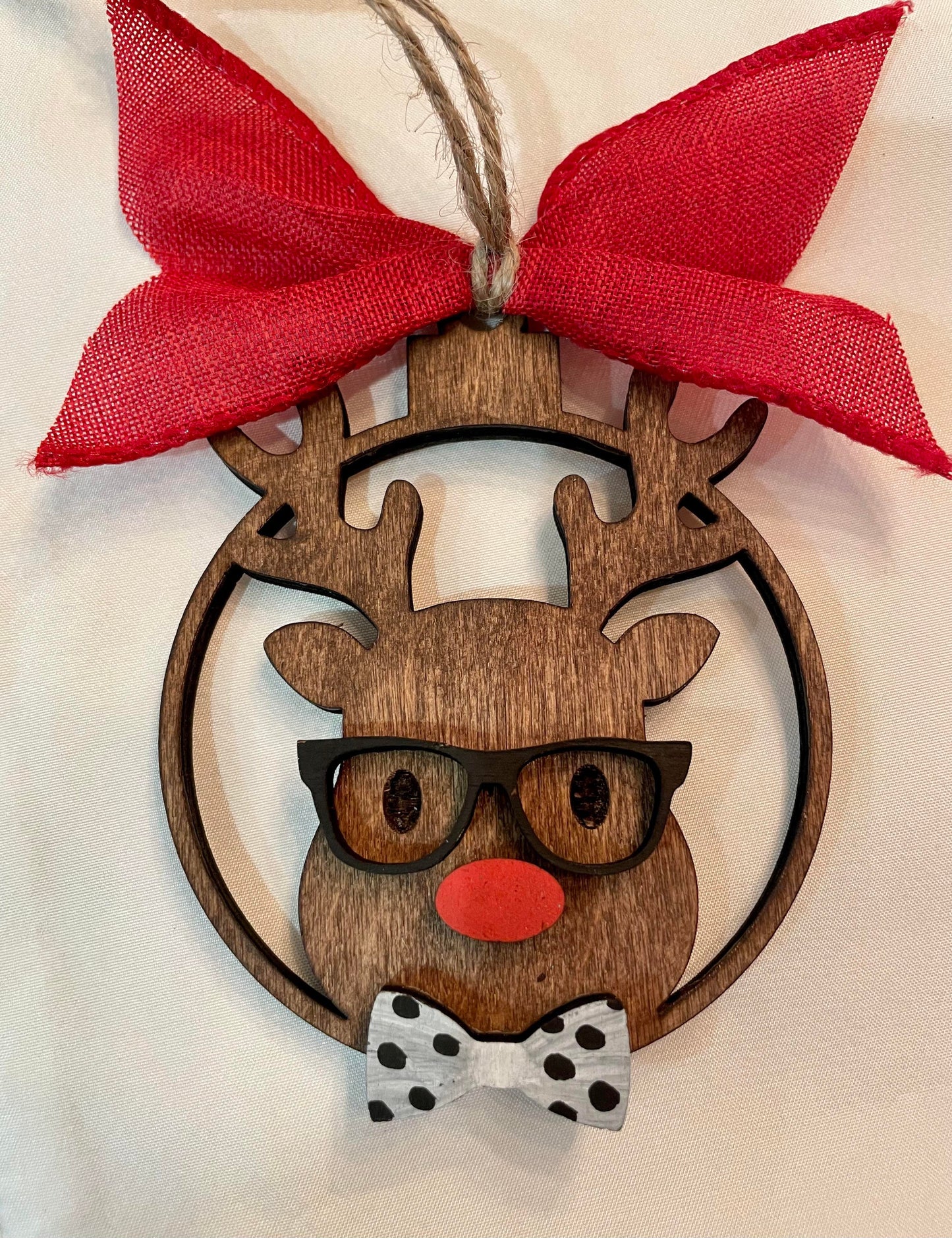 Ornament-Reindeer with Glasses
