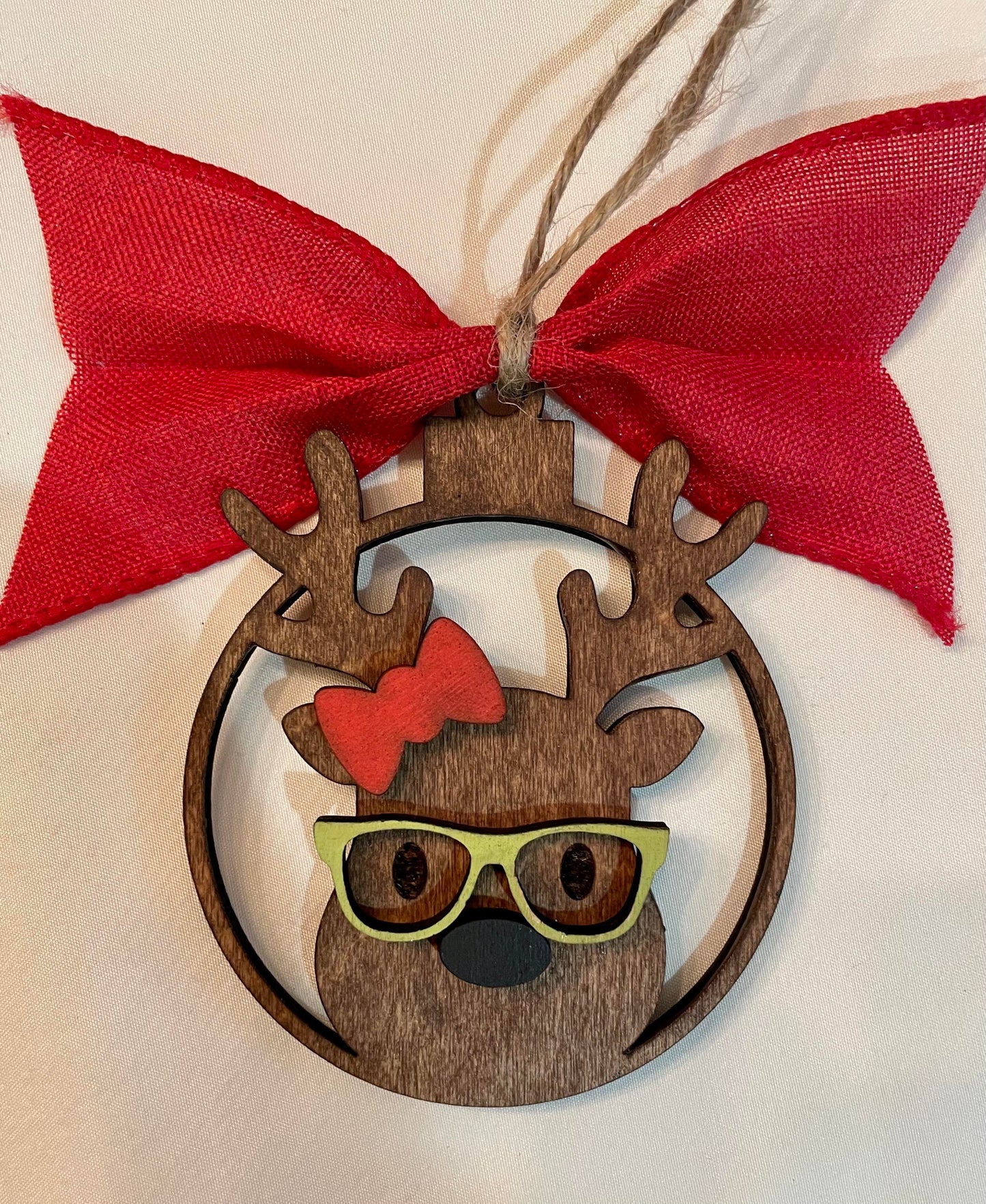 Ornament-Reindeer with Glasses