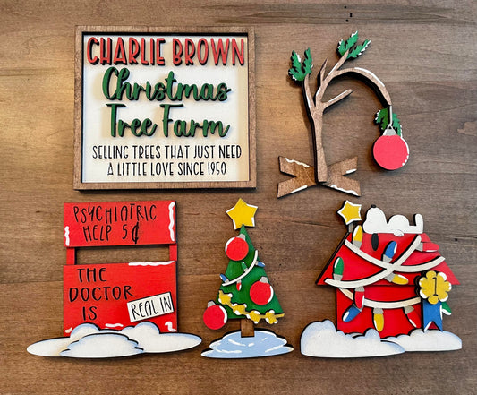 3D Tiered Tray Decor - Charlie Brown Christmas