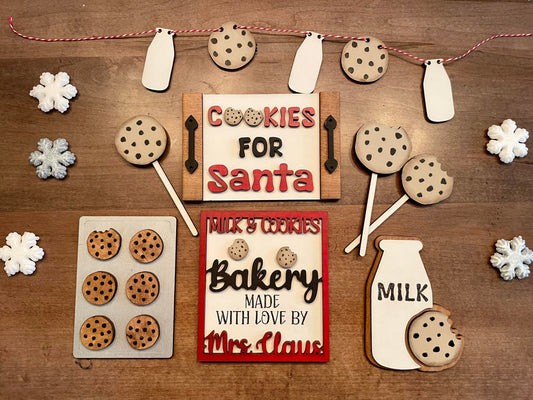 3D Tiered Tray Decor - Cookies and Milk