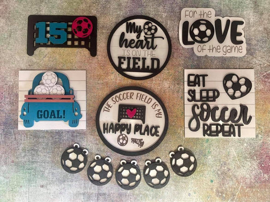 3D Tiered Tray Decor - Soccer