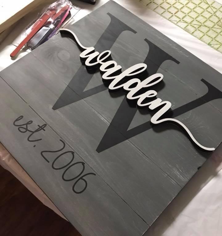 3D Family name with est date