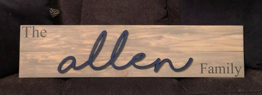 3D Family porch sign