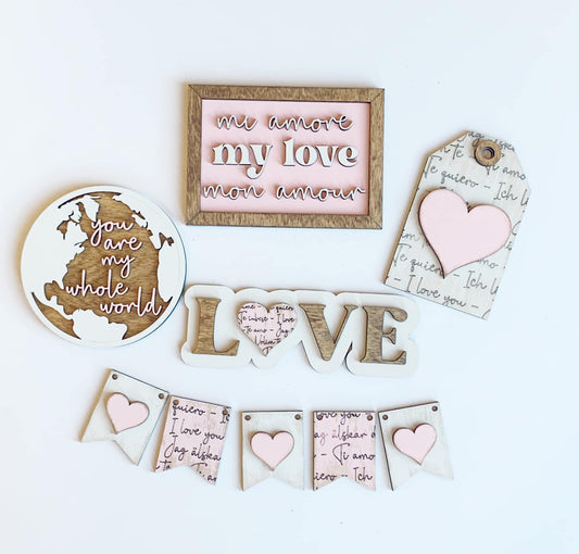 3D Tiered Tray Decor - Valentines Day - You are my whole world