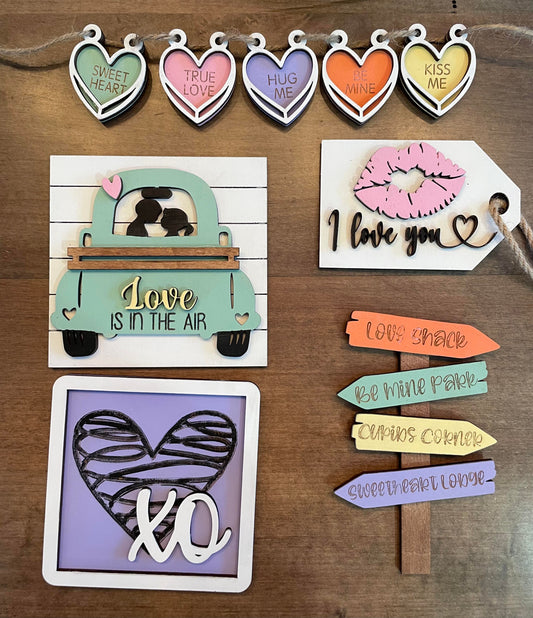3D Tiered Tray Decor - Valentine's Day Love is in the air truck