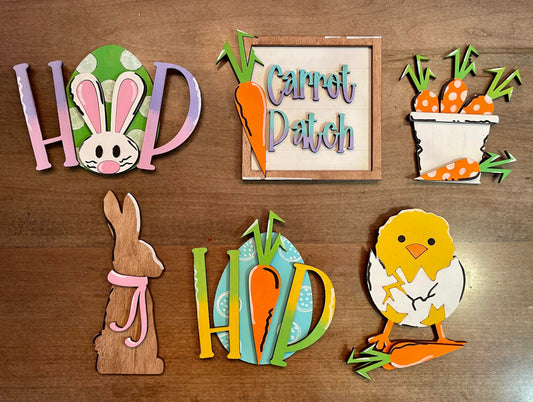 3D Tiered Tray Decor - Hop Easter