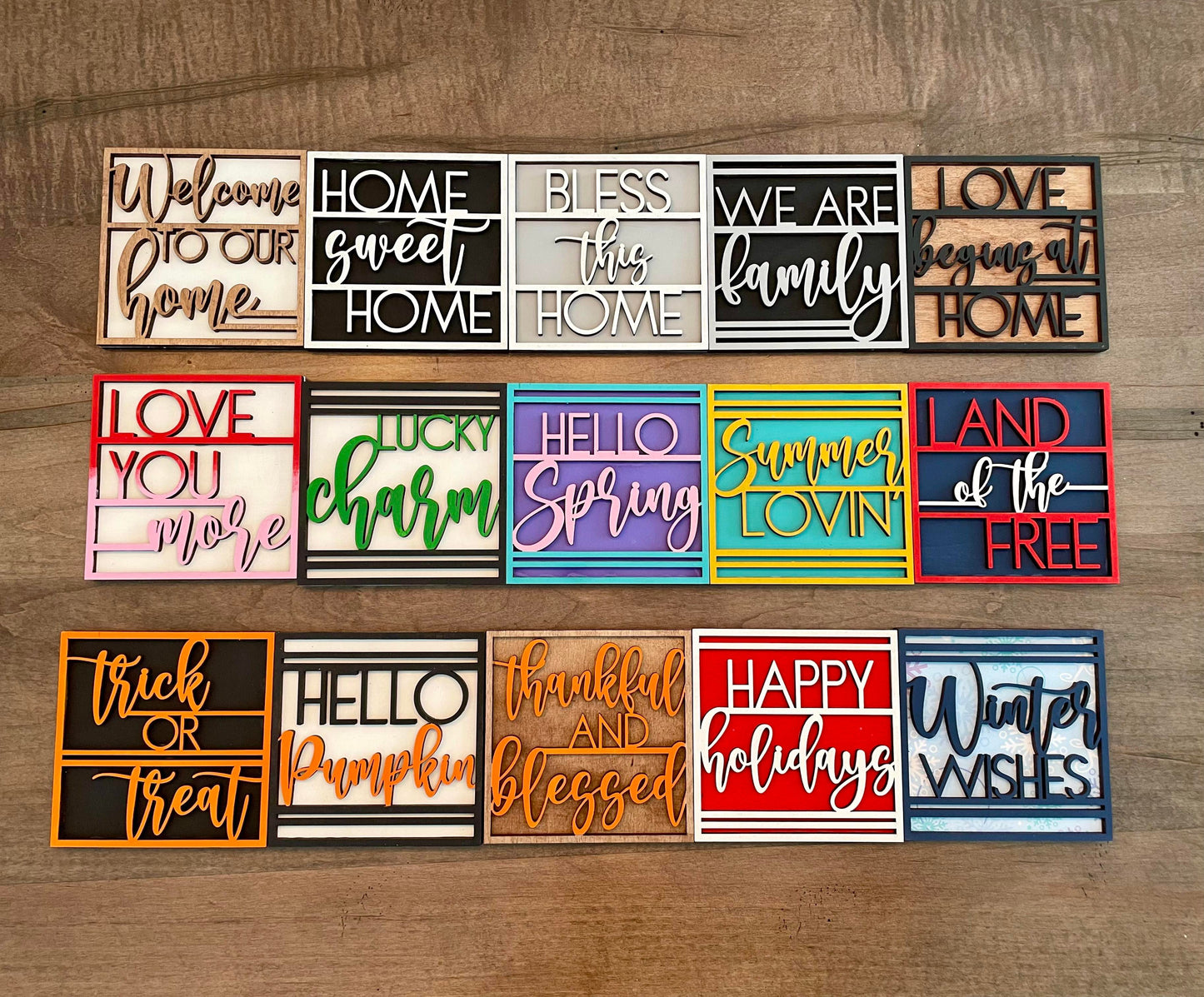 3D Interchangeable Square INSERTS - Easter and Spring
