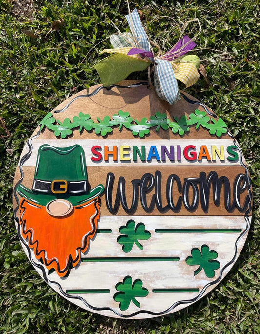 3D Door hanger Shenanigans Welcome