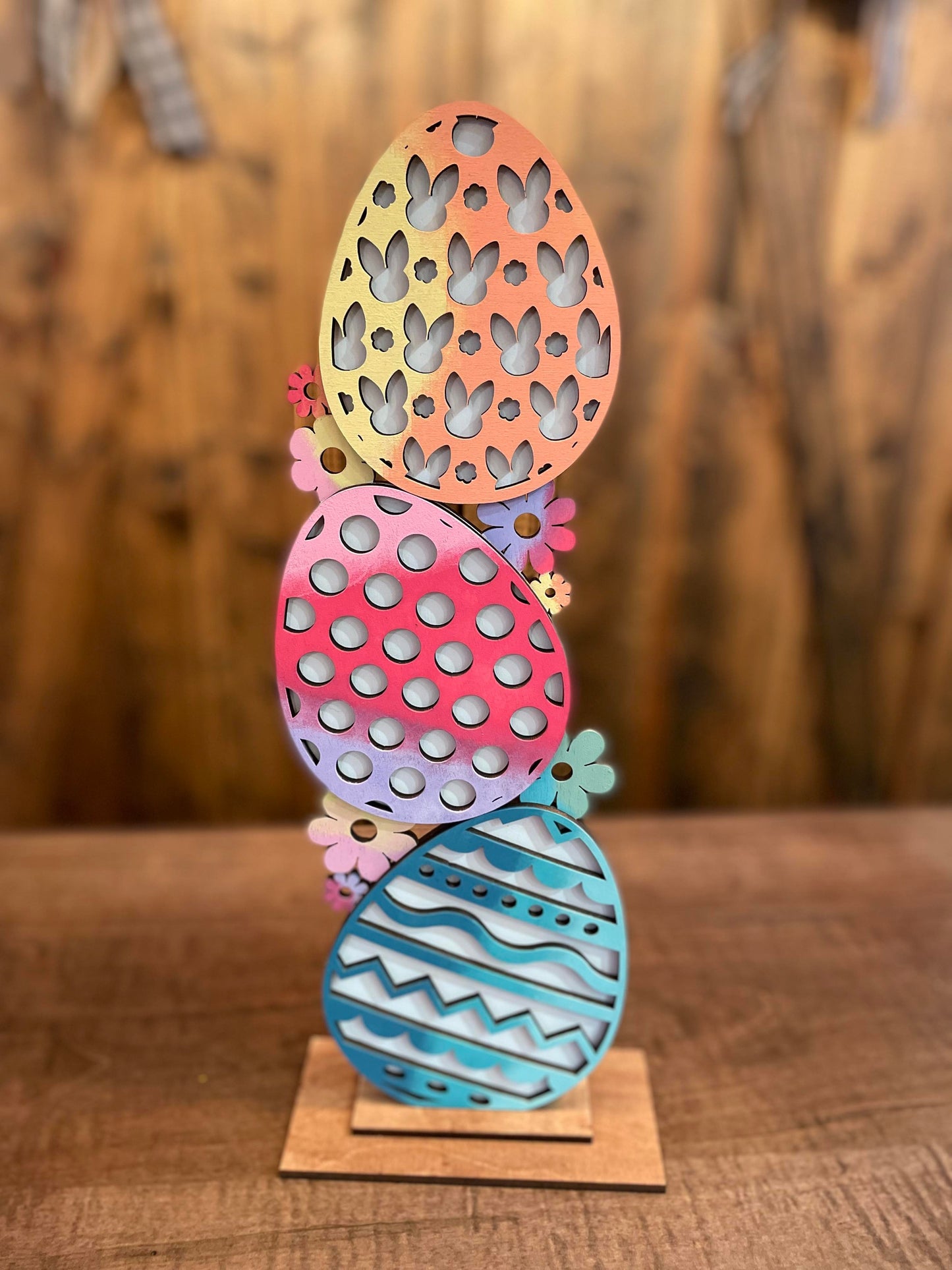 3D Stacked Easter Eggs