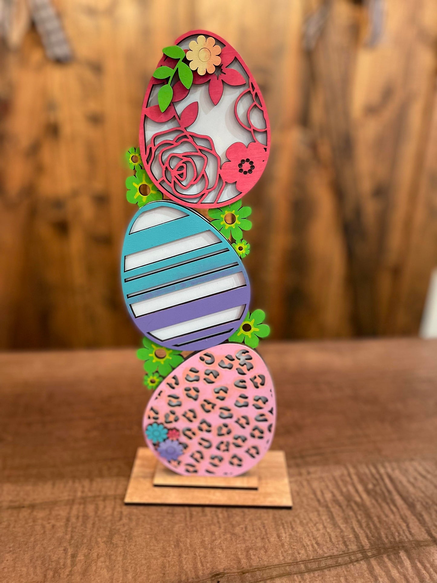 3D Stacked Easter Eggs