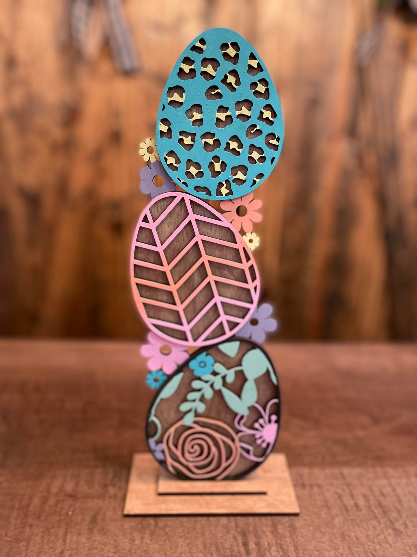 3D Stacked Easter Eggs