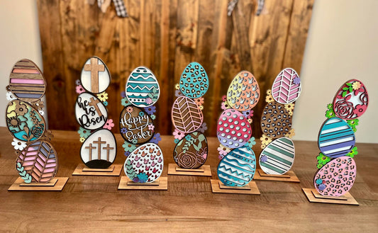 3D Stacked Easter Eggs