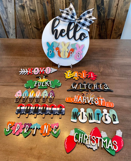 3D Interchangeable Hello Seasonal Round BASE