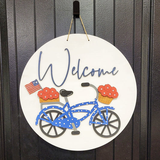 3D Door hanger - Patriotic Bike