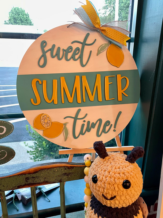 3D Door hanger - Sweet Summer time with lemons