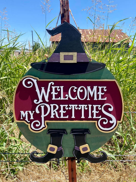 3D Door hanger - Welcome my pretties