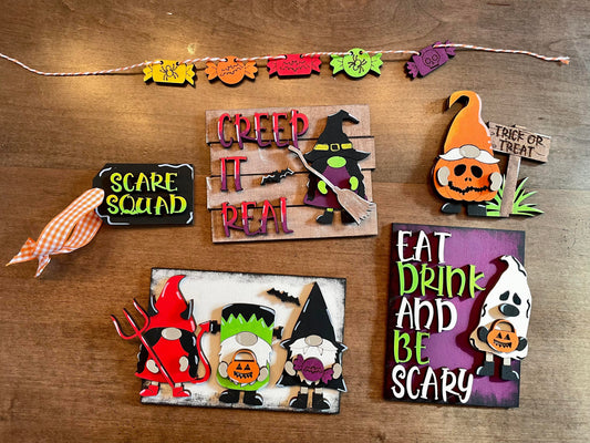 3D Tiered Tray Decor - Gnome Halloween