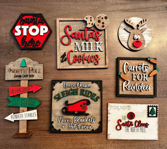 3D Tiered Tray Decor - North Pole Christmas