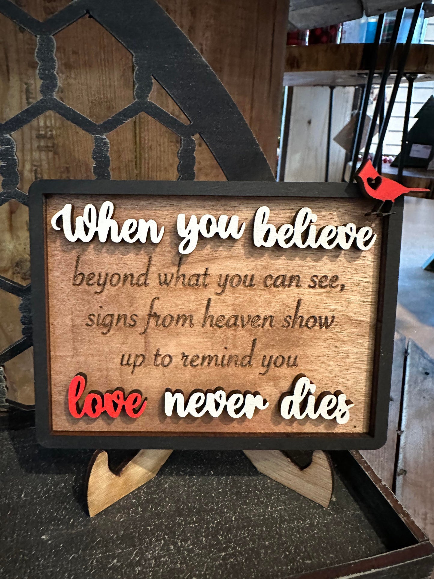 3D Tiered Tray Decor - Memorial with Cardinal