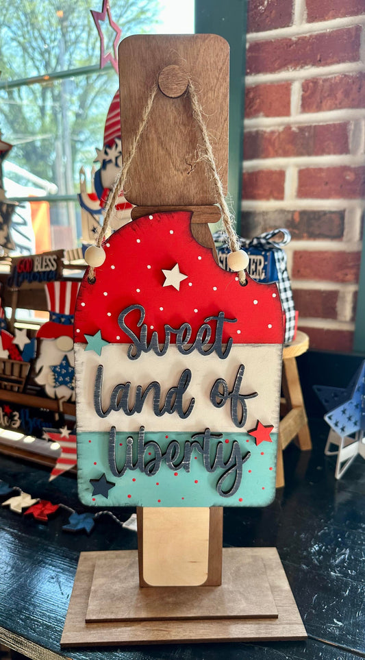 3D Door hanger - Sweet Land of Liberty Popsicle