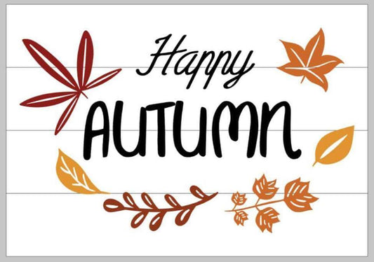 Happy Autumn with leaves