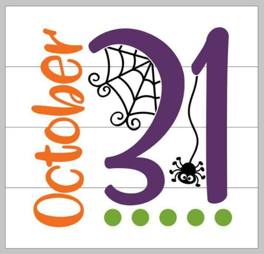 October 31 with spider and web