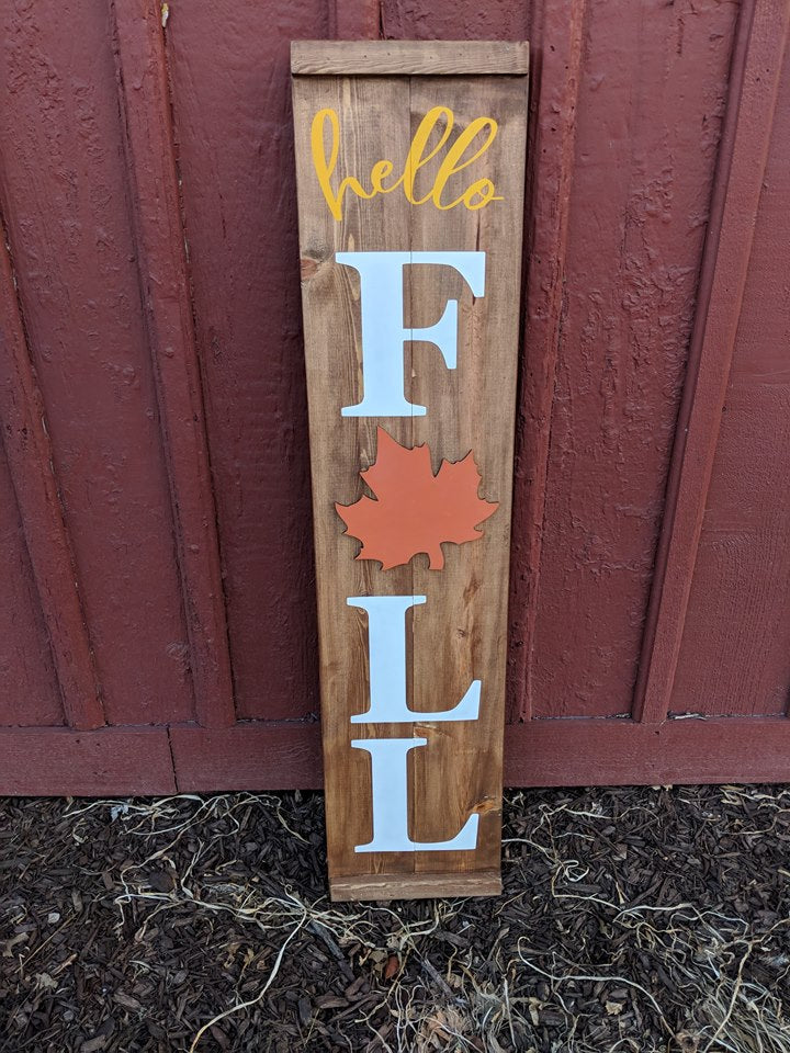 3D Happy Fall with 3D leaf in A