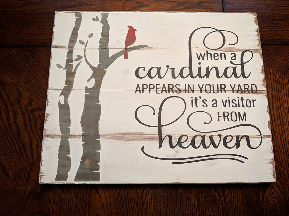 When a cardinal appears in your yard it's a visitor from heaven