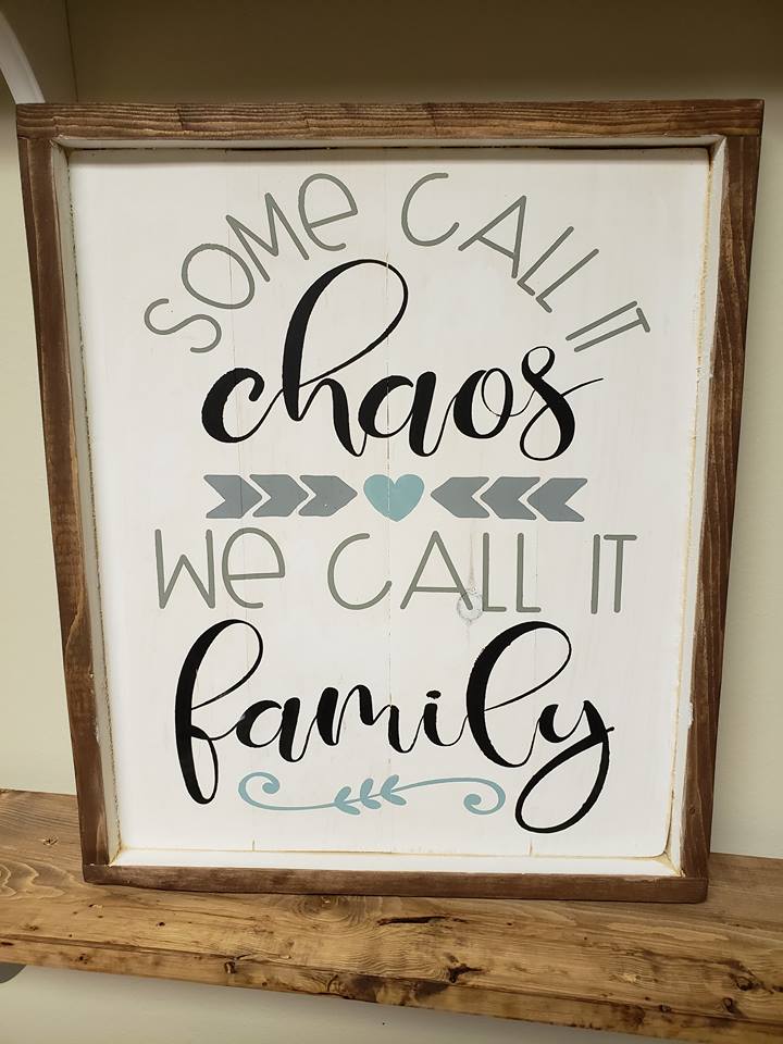 Some call it chaos we call it family with heart and arrows
