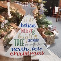 Christmas Tree - Star Believe Merry and Bright