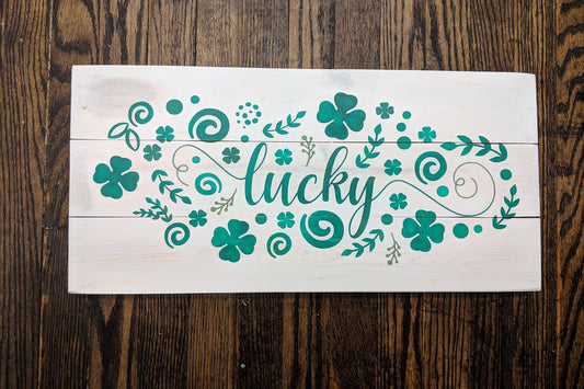 Lucky floral with clovers