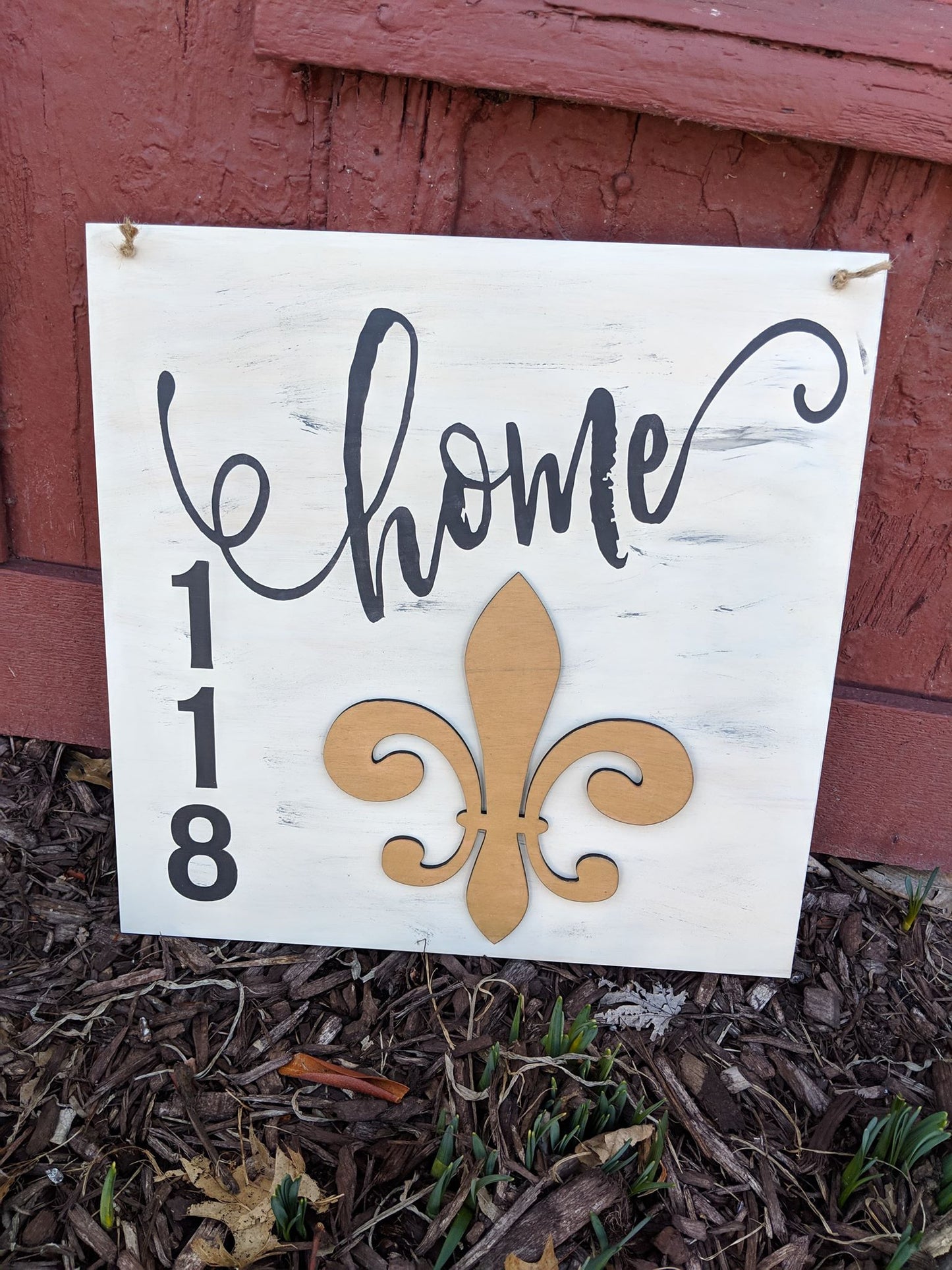 3D interchangeable door hanger home with house number
