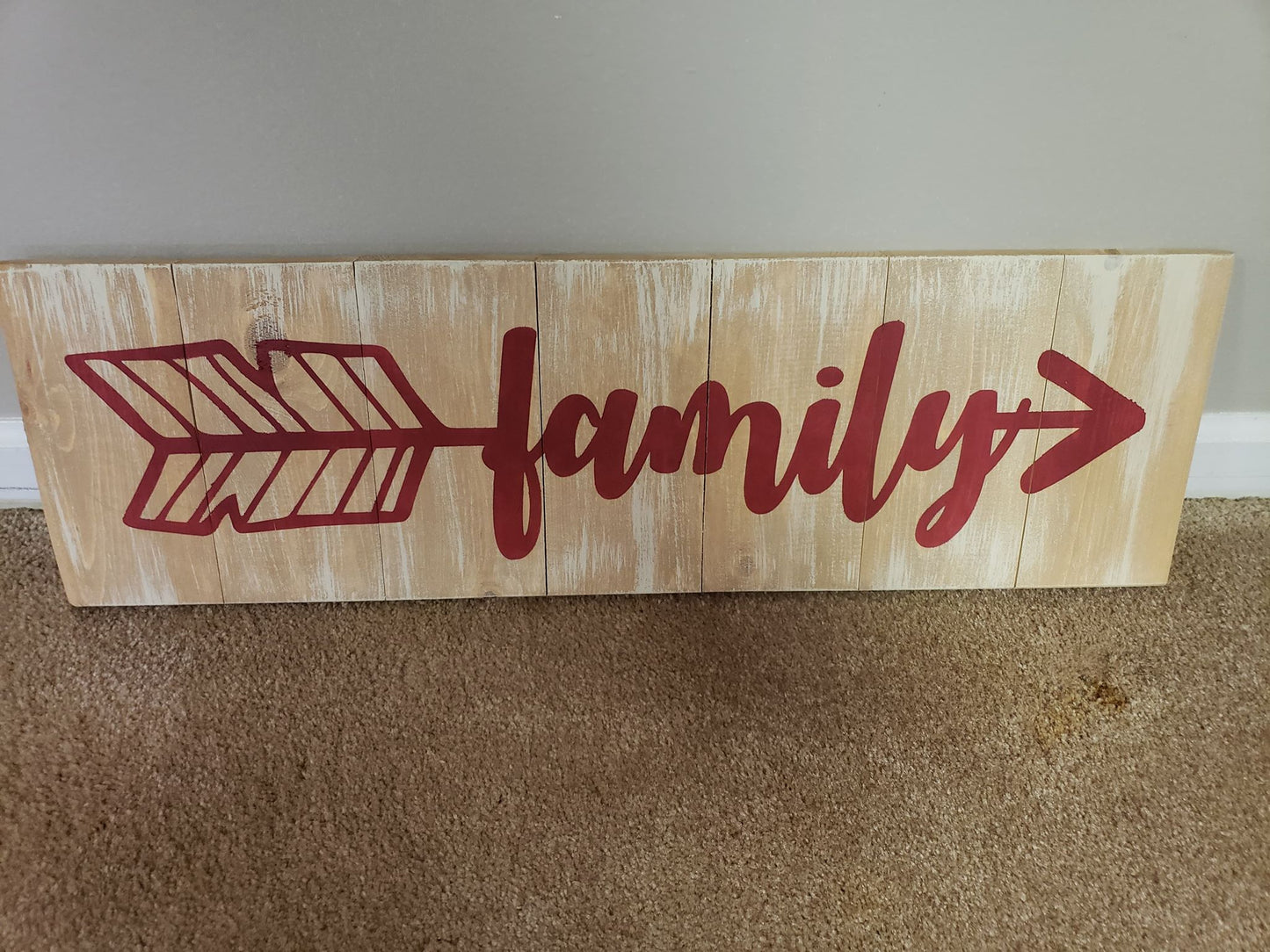 Family with arrow