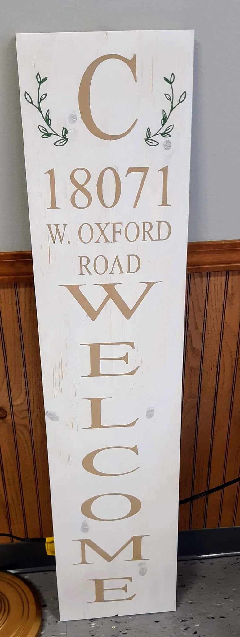 Family Initial with address and welcome