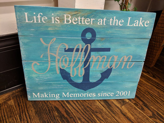 Life is better at the lake-Last name and date