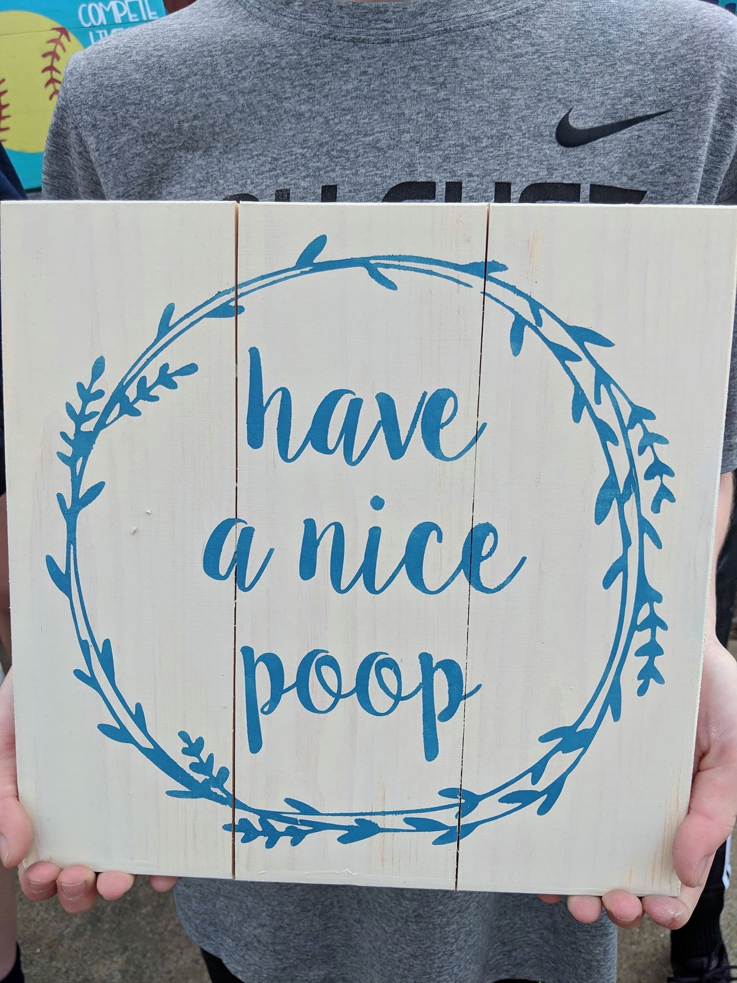 have a nice poop with wreath