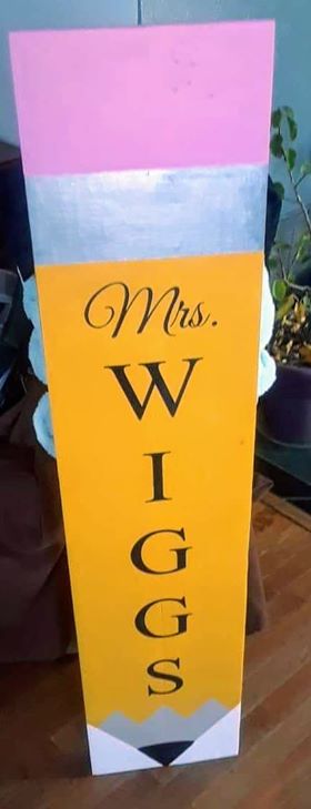 Pencil with teachers name