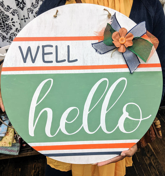 Door Hanger Well Hello