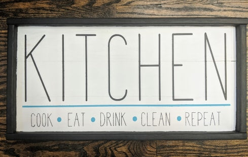 Kitchen cook eat drink clean repeat