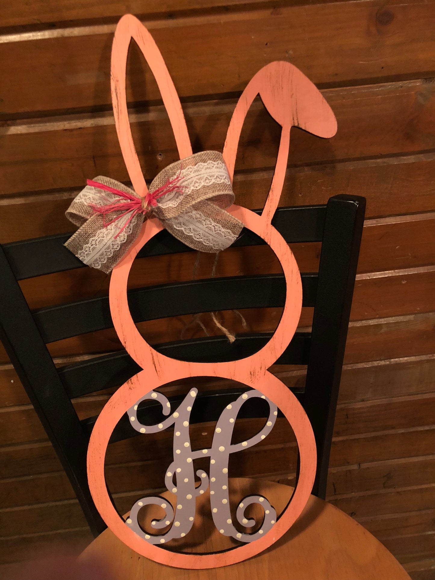 Door hanger Bunny with Letter