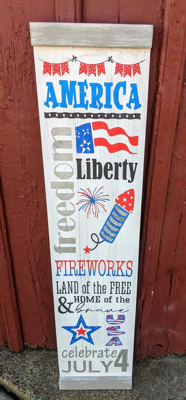 4th of July Subway art Porch