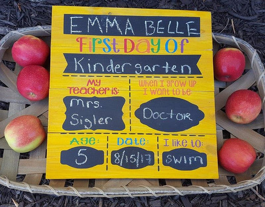 First day of school chalkboard