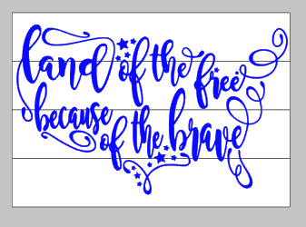 Land of the free because of the brave