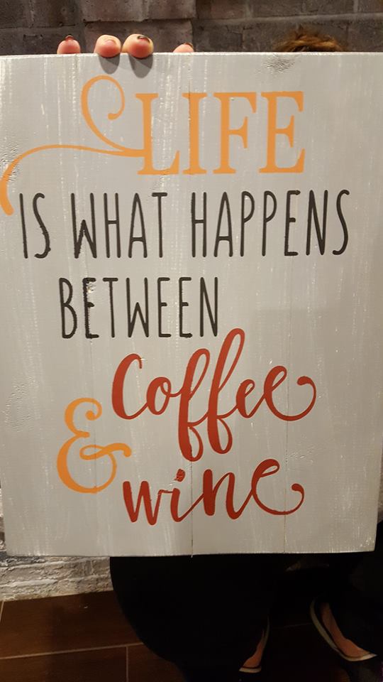 Life is what happens between coffee and wine