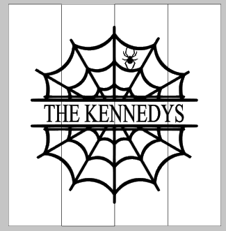 Spider and web with Family name