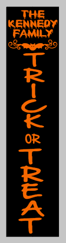 Trick or treat with family name