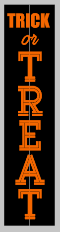 Trick or treat (lined font)