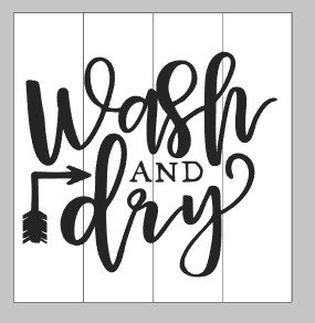 Wash and dry with arrow